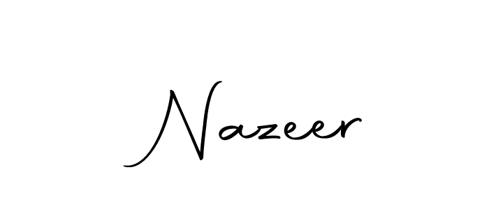 You can use this online signature creator to create a handwritten signature for the name  Nazeer. This is the best online autograph maker.  Nazeer signature style 10 images and pictures png