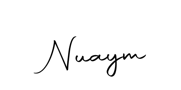 Use a signature maker to create a handwritten signature online. With this signature software, you can design (Autography-DOLnW) your own signature for name  Nuaym.  Nuaym signature style 10 images and pictures png