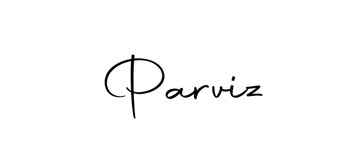 Use a signature maker to create a handwritten signature online. With this signature software, you can design (Autography-DOLnW) your own signature for name  Parviz.  Parviz signature style 10 images and pictures png