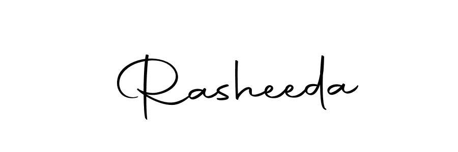 Make a beautiful signature design for name  Rasheeda. With this signature (Autography-DOLnW) style, you can create a handwritten signature for free.  Rasheeda signature style 10 images and pictures png