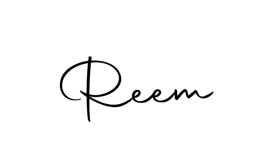 Use a signature maker to create a handwritten signature online. With this signature software, you can design (Autography-DOLnW) your own signature for name  Reem.  Reem signature style 10 images and pictures png