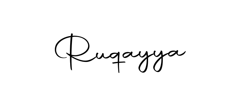 Use a signature maker to create a handwritten signature online. With this signature software, you can design (Autography-DOLnW) your own signature for name  Ruqayya.  Ruqayya signature style 10 images and pictures png