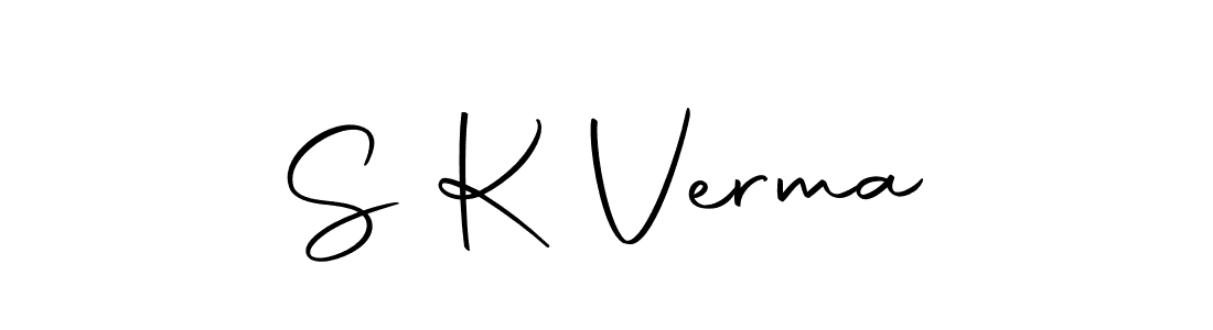 You should practise on your own different ways (Autography-DOLnW) to write your name ( S K Verma ) in signature. don't let someone else do it for you.  S K Verma  signature style 10 images and pictures png