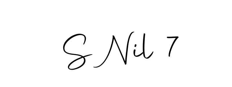 How to make  S Nil 7 name signature. Use Autography-DOLnW style for creating short signs online. This is the latest handwritten sign.  S Nil 7 signature style 10 images and pictures png