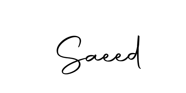 Design your own signature with our free online signature maker. With this signature software, you can create a handwritten (Autography-DOLnW) signature for name  Saeed.  Saeed signature style 10 images and pictures png