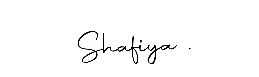 You should practise on your own different ways (Autography-DOLnW) to write your name ( Shafiya .) in signature. don't let someone else do it for you.  Shafiya . signature style 10 images and pictures png