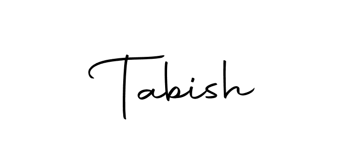 Design your own signature with our free online signature maker. With this signature software, you can create a handwritten (Autography-DOLnW) signature for name  Tabish.  Tabish signature style 10 images and pictures png