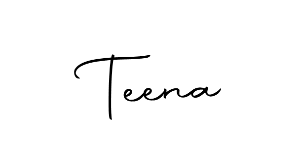 Design your own signature with our free online signature maker. With this signature software, you can create a handwritten (Autography-DOLnW) signature for name  Teena.  Teena signature style 10 images and pictures png