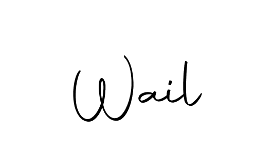 Similarly Autography-DOLnW is the best handwritten signature design. Signature creator online .You can use it as an online autograph creator for name  Wail.  Wail signature style 10 images and pictures png
