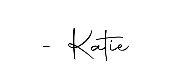 Use a signature maker to create a handwritten signature online. With this signature software, you can design (Autography-DOLnW) your own signature for name - Katie. - Katie signature style 10 images and pictures png