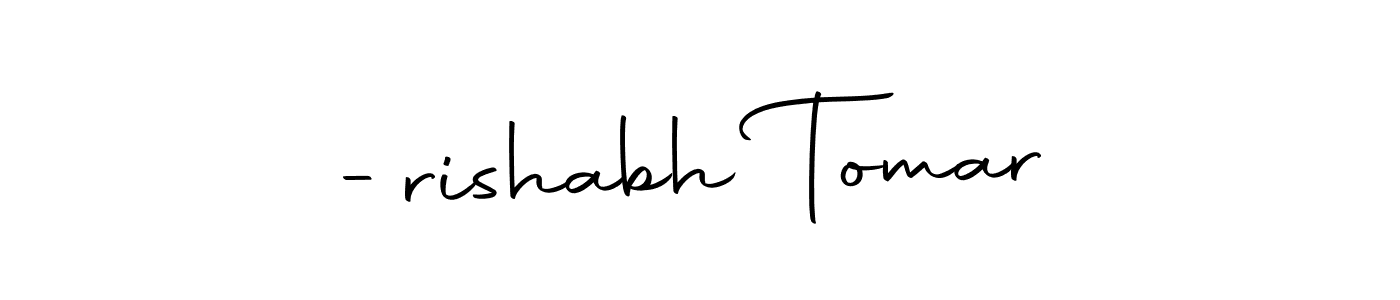 How to make -rishabh Tomar name signature. Use Autography-DOLnW style for creating short signs online. This is the latest handwritten sign. -rishabh Tomar signature style 10 images and pictures png