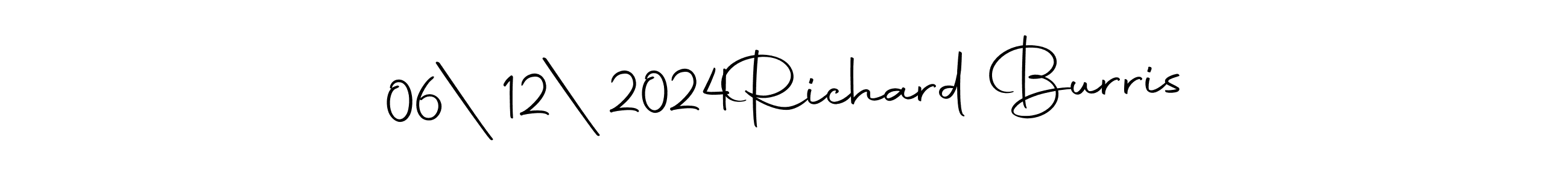 This is the best signature style for the 06|12|2024  Richard Burris name. Also you like these signature font (Autography-DOLnW). Mix name signature. 06|12|2024  Richard Burris signature style 10 images and pictures png