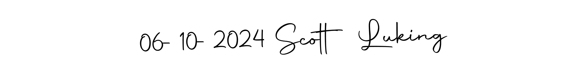 Design your own signature with our free online signature maker. With this signature software, you can create a handwritten (Autography-DOLnW) signature for name 06-10-2024 Scott Luking. 06-10-2024 Scott Luking signature style 10 images and pictures png