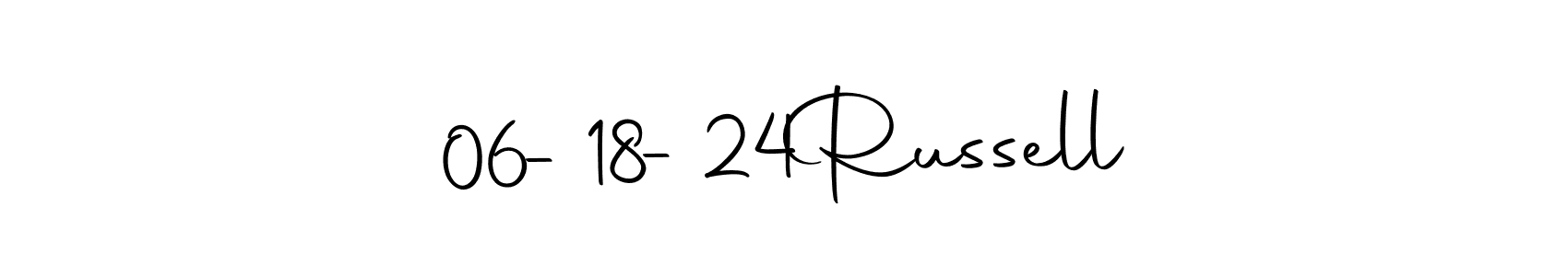 Design your own signature with our free online signature maker. With this signature software, you can create a handwritten (Autography-DOLnW) signature for name 06-18-24  Russell. 06-18-24  Russell signature style 10 images and pictures png