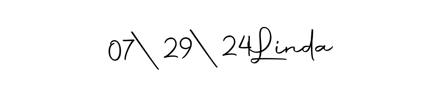 Create a beautiful signature design for name 07|29|24  Linda. With this signature (Autography-DOLnW) fonts, you can make a handwritten signature for free. 07|29|24  Linda signature style 10 images and pictures png