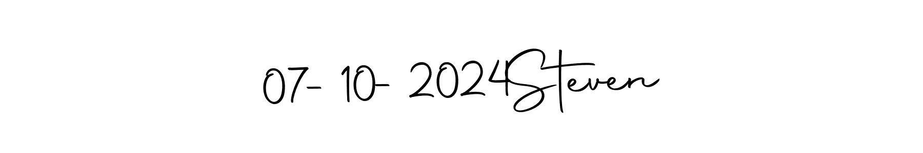 Make a beautiful signature design for name 07-10-2024  Steven. With this signature (Autography-DOLnW) style, you can create a handwritten signature for free. 07-10-2024  Steven signature style 10 images and pictures png
