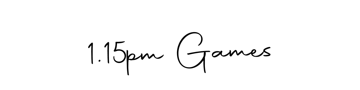 Create a beautiful signature design for name 1.15pm Games. With this signature (Autography-DOLnW) fonts, you can make a handwritten signature for free. 1.15pm Games signature style 10 images and pictures png