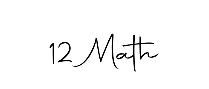 Design your own signature with our free online signature maker. With this signature software, you can create a handwritten (Autography-DOLnW) signature for name 12 Math. 12 Math signature style 10 images and pictures png