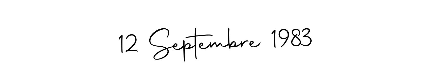 The best way (Autography-DOLnW) to make a short signature is to pick only two or three words in your name. The name 12 Septembre 1983 include a total of six letters. For converting this name. 12 Septembre 1983 signature style 10 images and pictures png