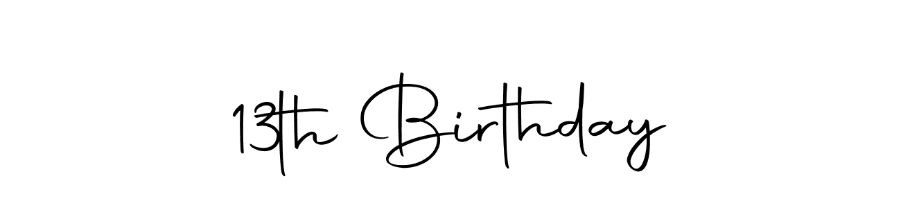How to make 13th Birthday name signature. Use Autography-DOLnW style for creating short signs online. This is the latest handwritten sign. 13th Birthday signature style 10 images and pictures png