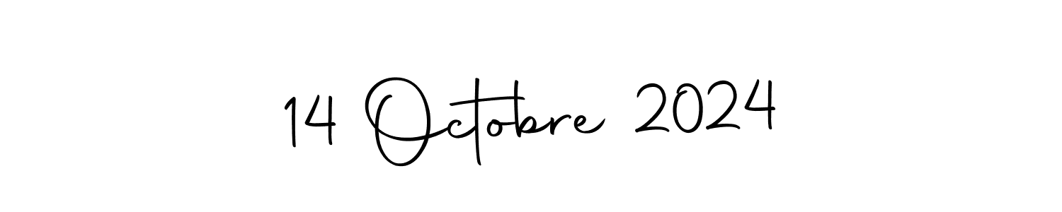 Make a short 14 Octobre 2024 signature style. Manage your documents anywhere anytime using Autography-DOLnW. Create and add eSignatures, submit forms, share and send files easily. 14 Octobre 2024 signature style 10 images and pictures png