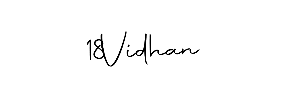 Design your own signature with our free online signature maker. With this signature software, you can create a handwritten (Autography-DOLnW) signature for name 18  Vidhan. 18  Vidhan signature style 10 images and pictures png