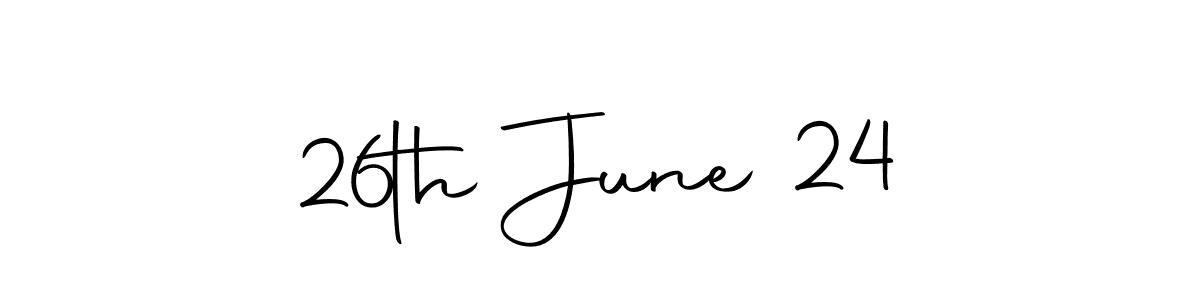 Make a beautiful signature design for name 26th June 24. With this signature (Autography-DOLnW) style, you can create a handwritten signature for free. 26th June 24 signature style 10 images and pictures png