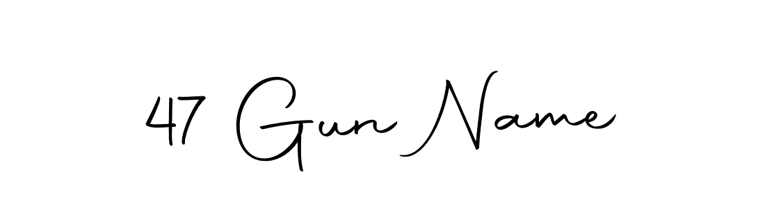 Create a beautiful signature design for name 47 Gun Name. With this signature (Autography-DOLnW) fonts, you can make a handwritten signature for free. 47 Gun Name signature style 10 images and pictures png