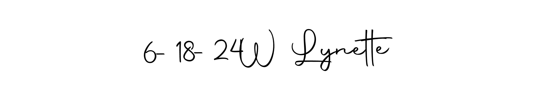 Use a signature maker to create a handwritten signature online. With this signature software, you can design (Autography-DOLnW) your own signature for name 6-18-24  W Lynette. 6-18-24  W Lynette signature style 10 images and pictures png