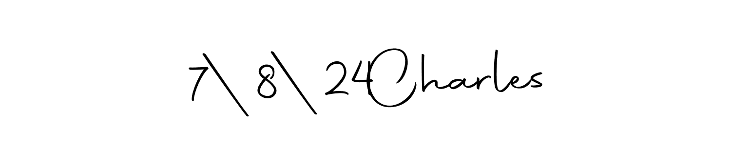 Make a beautiful signature design for name 7|8|24  Charles. With this signature (Autography-DOLnW) style, you can create a handwritten signature for free. 7|8|24  Charles signature style 10 images and pictures png