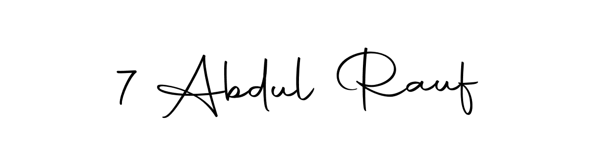 How to make 7 Abdul Rauf name signature. Use Autography-DOLnW style for creating short signs online. This is the latest handwritten sign. 7 Abdul Rauf signature style 10 images and pictures png