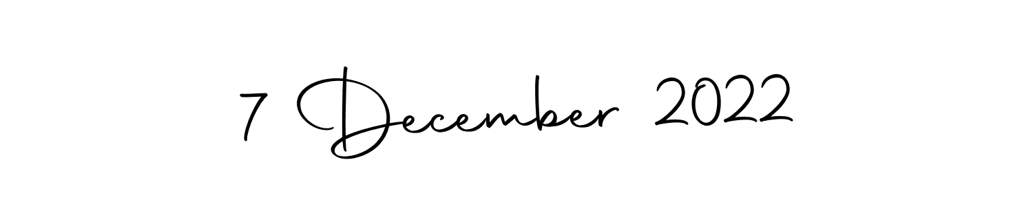 How to make 7 December 2022 name signature. Use Autography-DOLnW style for creating short signs online. This is the latest handwritten sign. 7 December 2022 signature style 10 images and pictures png