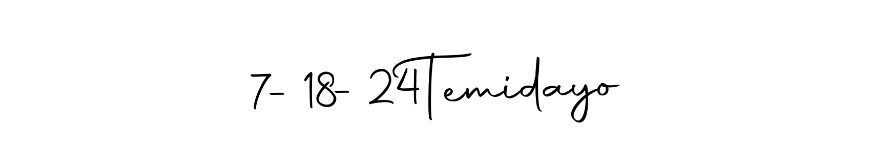 You should practise on your own different ways (Autography-DOLnW) to write your name (7-18-24  Temidayo) in signature. don't let someone else do it for you. 7-18-24  Temidayo signature style 10 images and pictures png