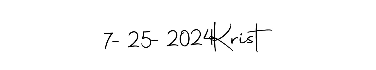 Also we have 7-25-2024  Krist name is the best signature style. Create professional handwritten signature collection using Autography-DOLnW autograph style. 7-25-2024  Krist signature style 10 images and pictures png