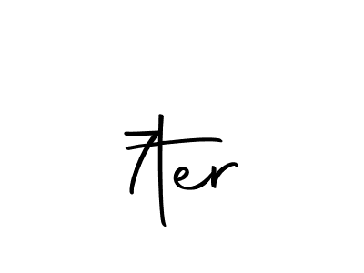 You should practise on your own different ways (Autography-DOLnW) to write your name (7ter) in signature. don't let someone else do it for you. 7ter signature style 10 images and pictures png