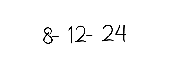 The best way (Autography-DOLnW) to make a short signature is to pick only two or three words in your name. The name 8-12-24 include a total of six letters. For converting this name. 8-12-24 signature style 10 images and pictures png