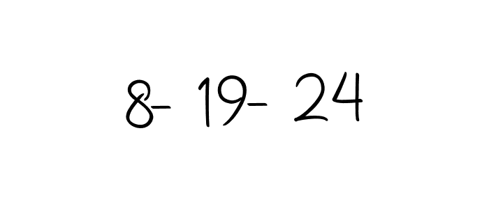 The best way (Autography-DOLnW) to make a short signature is to pick only two or three words in your name. The name 8-19-24 include a total of six letters. For converting this name. 8-19-24 signature style 10 images and pictures png