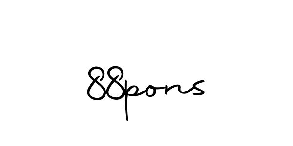 You should practise on your own different ways (Autography-DOLnW) to write your name (88pons) in signature. don't let someone else do it for you. 88pons signature style 10 images and pictures png