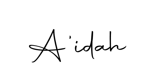 Make a beautiful signature design for name A'idah. With this signature (Autography-DOLnW) style, you can create a handwritten signature for free. A'idah signature style 10 images and pictures png