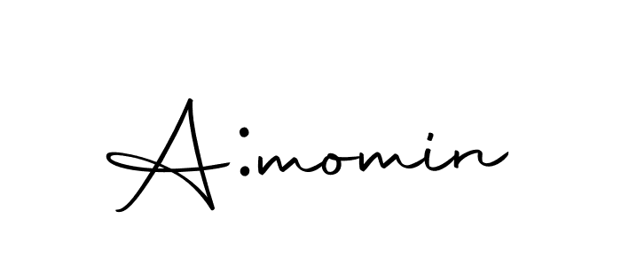 The best way (Autography-DOLnW) to make a short signature is to pick only two or three words in your name. The name A:momin include a total of six letters. For converting this name. A:momin signature style 10 images and pictures png