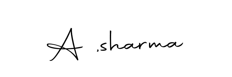 How to make A ,sharma name signature. Use Autography-DOLnW style for creating short signs online. This is the latest handwritten sign. A ,sharma signature style 10 images and pictures png