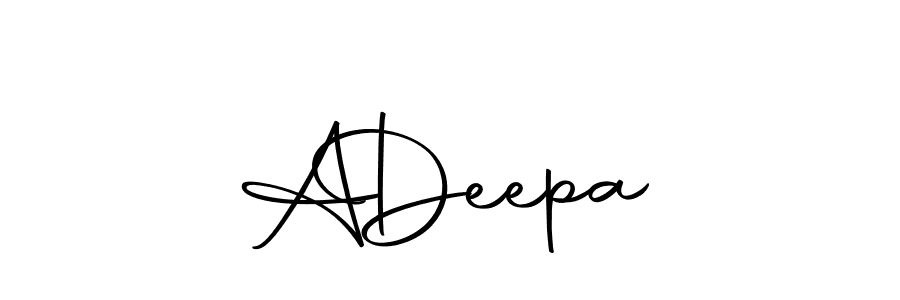 Design your own signature with our free online signature maker. With this signature software, you can create a handwritten (Autography-DOLnW) signature for name A   Deepa. A   Deepa signature style 10 images and pictures png