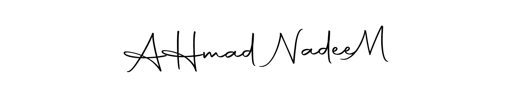 Make a beautiful signature design for name A  Hmad Nadee  M . With this signature (Autography-DOLnW) style, you can create a handwritten signature for free. A  Hmad Nadee  M  signature style 10 images and pictures png