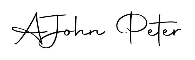 Create a beautiful signature design for name A  John Peter. With this signature (Autography-DOLnW) fonts, you can make a handwritten signature for free. A  John Peter signature style 10 images and pictures png