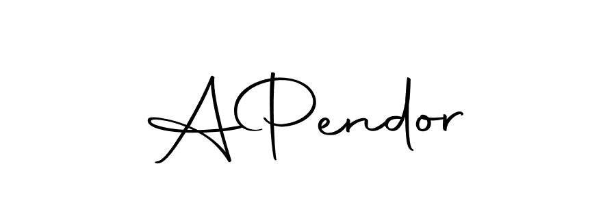 You should practise on your own different ways (Autography-DOLnW) to write your name (A  Pendor) in signature. don't let someone else do it for you. A  Pendor signature style 10 images and pictures png