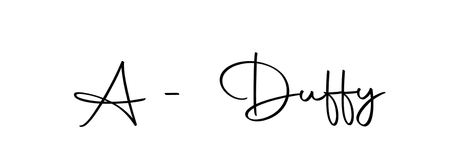 Use a signature maker to create a handwritten signature online. With this signature software, you can design (Autography-DOLnW) your own signature for name A - Duffy. A - Duffy signature style 10 images and pictures png