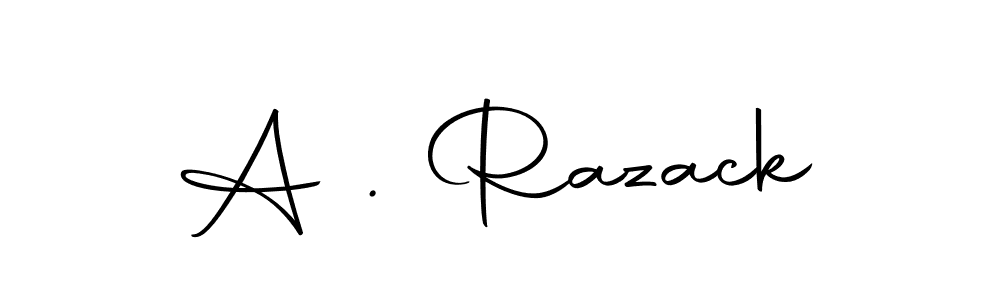 Use a signature maker to create a handwritten signature online. With this signature software, you can design (Autography-DOLnW) your own signature for name A . Razack. A . Razack signature style 10 images and pictures png