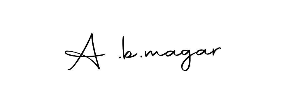 Here are the top 10 professional signature styles for the name A .b.magar. These are the best autograph styles you can use for your name. A .b.magar signature style 10 images and pictures png