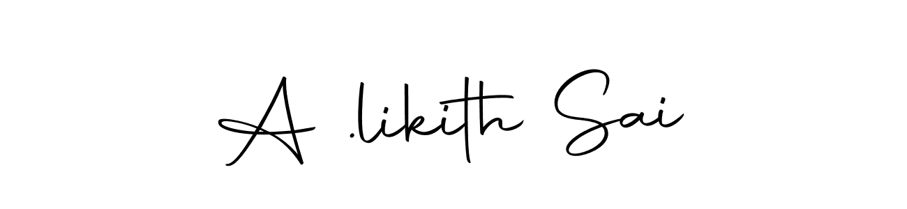 This is the best signature style for the A .likith Sai name. Also you like these signature font (Autography-DOLnW). Mix name signature. A .likith Sai signature style 10 images and pictures png