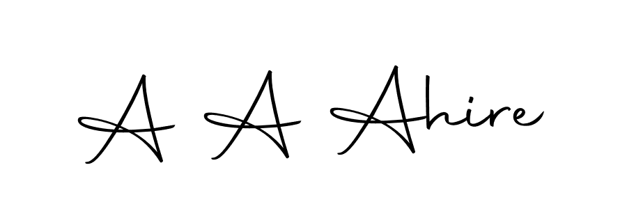 How to make A A Ahire signature? Autography-DOLnW is a professional autograph style. Create handwritten signature for A A Ahire name. A A Ahire signature style 10 images and pictures png